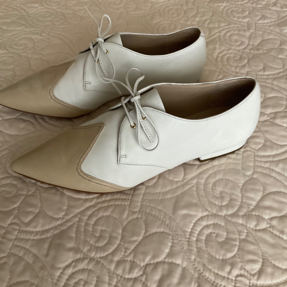 Jill Sander Navy Leather Oxfords